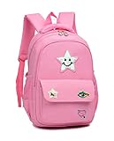 Campus-Stil große Kapazität Student Rucksack Mode Student Schultasche Cartoon niedlich Druck Rucksack, rose,