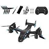 Drone Airliner Quadcopter with Camera New Beginners Aerial Photography Drone Simulates Real Airplane with Gliding Wheels for Adult Kids Toy (No Kamera)