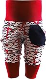 Kleiner Fratz Baby Kinder Pumphose Hose Mädchen Babyhose Jungen Pants (110-122, Anker rot/Welle Navy/Bund rot)