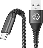 USB C Kabel,USB C Ladekabel [2 Stück 2M] Nylon 3.0A Fast Charge C Kabel Sync Schnellladekabel Typ C Ladekabel für Samsung Galaxy S10/S9/S8+/A50/A51/A40/A41/A70/A71/A20e/S20/Note 8/9,Huawei P9/P30 L