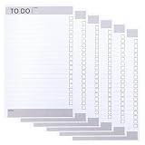 Belle Vous Tagesplaner Block mit To Do Liste (6er Pack) To Do Block - 60 Tage/Seiten Checklisten Notiz Block mit Undatierten Seiten - Organisationsblock für Einkaufslisten, Zeitmanagement, Notizblock