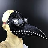 Achort Plague Doctor Mask, Halloween Maske, Pest-Maske Doktor Arzt Kopfmaske Party Fasching Cosplay Kostüm R