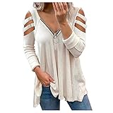 XTBFOOJ Sweatshirt Damen Langarm Casual Langarmshirt Rundhals Farbblock Pullover Bluse Tops Oberteile für Herbst Winter Damen Bolero Kurze 3/4 Ärmel Strickjacke mit Kapuze e Mantel Ärmellose W