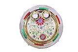 radhna Festive Special Haldi Kumkum Halter / Kleiner Puja Thali mit 2 Schalen Rose Design für F