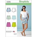 Simplicity 1370 Schnittmuster für Damen-Shorts, Skorts und Röcke, Größen 34-42