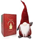 Airlab Weihnachten Deko Wichtel 49 cm Hoch, Schwedischen Weihnachtsmann Santa Tomte Gnom, Festliche Verpackung, Skandinavischer Zwerg Geschenke für Kinder Familie Weihnachten Freunde, R