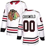 JYMEI Eishockey-Trikot,Hockey-Trikot #88 Kane/#00 Griswold Stitched Letters and Numbers Sweatshirt Filmversion Hockey Fan Retro Sports Top,#00 Griswold,XXL