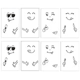 Generic 8Pcs Kühlschrank Gesicht Aufkleber Nette Aufkleber Glücklich Köstliche Gesicht Küche Kühlschrank Gesichter Decals Glas Fenster Aufkleber Kunst Wand Dekor für DIY Home W