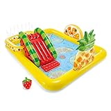 Riverry Aufblasbarer Pool Kinder Großer Mit Rutschen Planschbecken PVCMaterial Sicher Ungiftig Dick Verschleißfest Für Garden Game Sommerwasserparty24419191cm pretty w