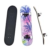 YUDOXN Komplettes Skateboard für Anfänger, Jugendliche, Kinder, Mädchen, 7 Schichten aus Ahornholz mit ABEC-7-Kugellagern, Skateboard, Longboards (XWYTREE)