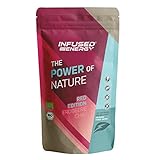 Infused energy Bio Energy Tee - Natürlicher Wachmacher aus Guayusa, Guarana, Matcha, Mate, Ginseng - mit fruchtigem Erdbeer-Chili Aroma - 75g