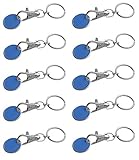 10x Metall Schlüsselanhänger mit Einkaufschip / Farbe: b