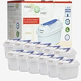 Filterlogic FL402E | 12er Pack Wasserfilter kompatibel mit Brita Maxtra+ Plus Filterkartuschen für Tischwasserfilter Fill&Enjoy Marella Style Flow Elemaris Fun - TASSIMO Kap