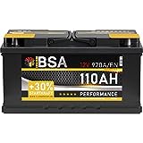 BSA Autobatterie 110Ah 12V 920A/EN ersetzt Batterie 100Ah 90Ah 105Ah 95Ah +30% Startleistung