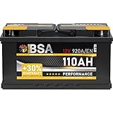 BSA Autobatterie 110Ah 12V 920A/EN ersetzt Batterie 100Ah 90Ah 105Ah 95Ah +30% Startleistung