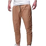 Herrenhose, einfarbig, legere Basic-Modelle, elastische Tasche, mittlere Taille, gerade, Übergröße, 1khaki, 20