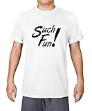 Such Fun Herren T-Shirt aus 100 % Bio-Baumwolle Gr. L, weiß