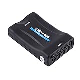 Zwinner Scart-zu- -Adapter, HD-Videokonverter Praktischer SCART-zu- -Konverter mit USB-Kabel für Fotos für Filme für Musik