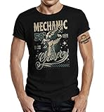 Rockabilly Biker T-Shirt: Engine Paradise L