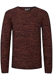 Indicode Bayne Herren Strickpullover Troyer Grobstrick Pullover mit Rundhalsaussschnitt, Größe:XL, Farbe:Arabian Spice (124)