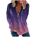 XTBFOOJ Damen Polar Fleece Zip Hoodie Kapuzenpullover Damen Casual Jacke Blumenmuster Langarm Bomberjacke Reißverschluss Stehkragen Outwear Kurz Coat Herbst Frühling Damen Jacke Escape Light Jack