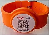 QR4G Verstellbares Armband mit NFC QR GPS Technologie für Kinder und ältere Menschen com (Orange)