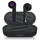 Bluetooth Kopfhörer Aoslen Kabellos Kopfhörer In Ear Bluetooth 5.1 Headsets Auto Pairing Touch Control 24 Hour IPX6 HiFi Stereo mit Mikrophon für IOS Android Samsung Huawei Xiaomi HTC-Schw