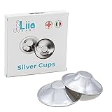 Liia® Silberhütchen Stillen, Stillhütchen aus Silber Trilaminat, Die Perfekte Pflege Für Schmerzende und Empfindliche Brustw