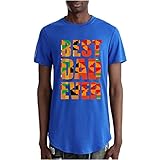 Best Dad Ever Print T Shirt für Männer Lustige Neuheit Kurzarm Bequeme Rundhals Oberteile Mittellange Pullover T Shirt B