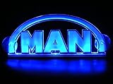 24 V LED Kabine Innen Licht 3D Teller für Mann Trucks Neon Illuminating Tisch Schild (blau)