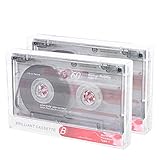 bobeini 2Pcs Standard Kassetten Blank Tape Player Leere 60 Minuten Magnetic Audio Tap