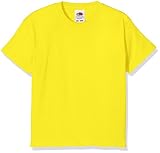 Fruit of the Loom Jungen T-Shirt Gr. 5 Jahre, Gelb - Gelb