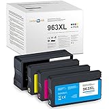 Swissink 963XL Multipack Tintepatrone Kompatibel für HP 963XL als Ersatz für HP OfficeJet Pro 9010 9010e 9012 9012e 9014 9014e 9015 9015e 9016 9019 9019e 9020 9022 9022e 9025 9025e AIO (4er-Pack)