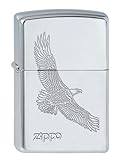 Zippo Feuerzeug 60001329 Classic Benzinfeuerzeug, Messing, Edelstahloptik, 1 x 3,5 x 5,5