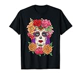 Day Of Dead Kostüm Dia Los-Muertos Maske Sugar-Skull T-S