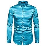 ZYHMD Herren Paisley Hemd Jacquard Hemd für Männer Regular Fit Freizeithemd Herren Leinenhemd Hemd Männer Slim Fit Basic Langarmshirt Herren Regular Fit Langarm Hemd Herren Button-down F