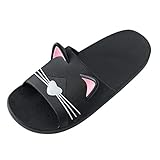 Alwayswin Unisex-Kinder Mädchen Jungen Hausschuhe Cartoon Katze Boden Familie Schuhe Strand Sandalen Männer Frauen Zuhause Hausschuhe Eltern-Kind-Schuhe Weicher Boden B