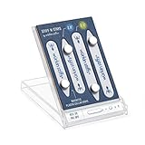 Würkin Stiffs - Stiff-N-Stays Magnet-Kragenstäbchen, 2 Paar, 5,1 cm und 6,4 cm, aus Kunststoff mit Aufbewahrungsbox, Weiß