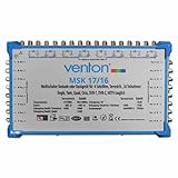 Venton Sat Multischalter 17/16 MSK I Multiswitch Kaskade für 16 Teilnehmer I Sat-Verteiler 17 Eingänge 16 Ausgänge - Full HD-TV 4K 3D I Empfang digitaler & terrestrischer Signale I inkl N