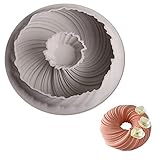 Spirale Form Kuchenbackform Silikon Backform Baking Pan Runde Backform Silikon DIY Backwerkzeug 3D Spiralkuchen Backformen für Küche Torte Brot Back