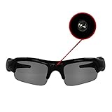 Eaxus® Action Videobrille/Spionbrille/Kamerabrille. Actionkamera mit Sonnenbrille - Mini Kamera und Mikrofon. Versteckte Videokamera, Camcorder VGA Überwachungsk