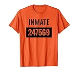 County Jail Inmate Gefangene Kostüm T-S