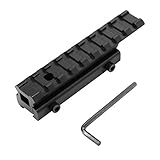 Jcstarrie Schwalbenschwanz auf Weaver Picatinny Verlängerungsadapter Riser-Schienen-Scope-Mount-Konverter-Basis 11mm-Konverter auf 20mm-S