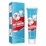 Hundezahnpasta, Haustierzähne putzen, Mundgeruch reinigen, frischen Atem fördern, Zahnpflege-Zahnpasta, Zahnstein vorbeugen, Plaque entfernen | Oral Care Restore Glanz für Doggy Puppy