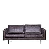 ESTO GmbH 2,5 Sitzer Sofa Rodeo Echtleder Leder Lounge Couch Garnitur Vintage schw