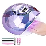 Aischens Nageltrockner Lampe, 86W UV LED Lampe für Nägel, Professionelle Gel UV LED Nagellampe mit Sensor LCD Display mit 4 Timer, Auto-Sensor Nagelwerkzeuge für Fingernagel und Zehennag