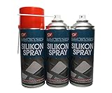 SDV Chemie Silikonspray Spray 3X 450ml Siliconspray Kunststoff- und Gummipflege Trennmittel G