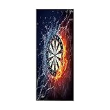 Türtapete selbstklebend Dartscheibe TürPoster 3D Bewirken Fototapete Türfolie Poster Tapete Abnehmbar Wandtapete für Wohnzimmer Küche Schlafzimmer 77x200