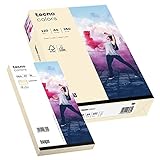 Kopierpapier tecno Colors hellchamois A4 (120 g/m²) mit passendem Briefumschlag ohne F