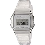 CASIO Damen Digital Quarz Uhr mit Resin Armband F-91WS-7EF